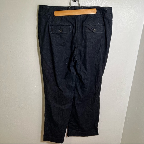 Vintage Talbots Trouser Jeans Dark Wash Wide Leg 12P - Picture 6 of 9